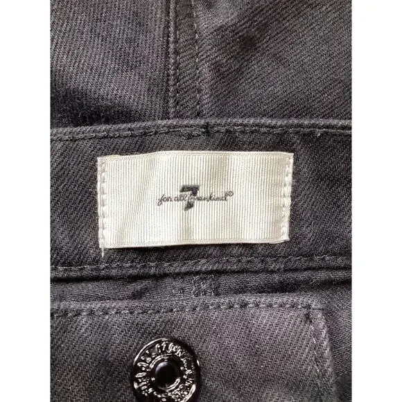7 For All Mankind Black Denim Tailored Short Size 29